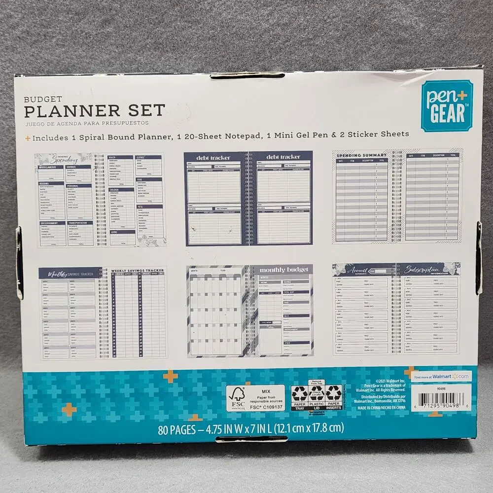 GIRLS JUST WANT TO HAVE FUNDS 4 pc Budget Planner Set Pen & Gear  NIB Opened